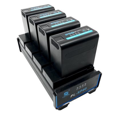 FXLION Chargeur 4 Canaux Simultanés Pour Batteries NP-F + 4 batteries NP-F 970