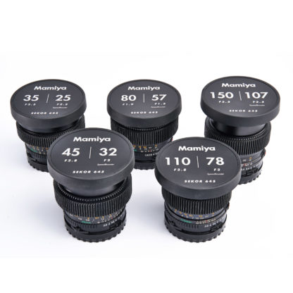 MAMIYA Série 5x Optiques Sekor CN 35-45-80-110-150 + Speedbooster (SONY)